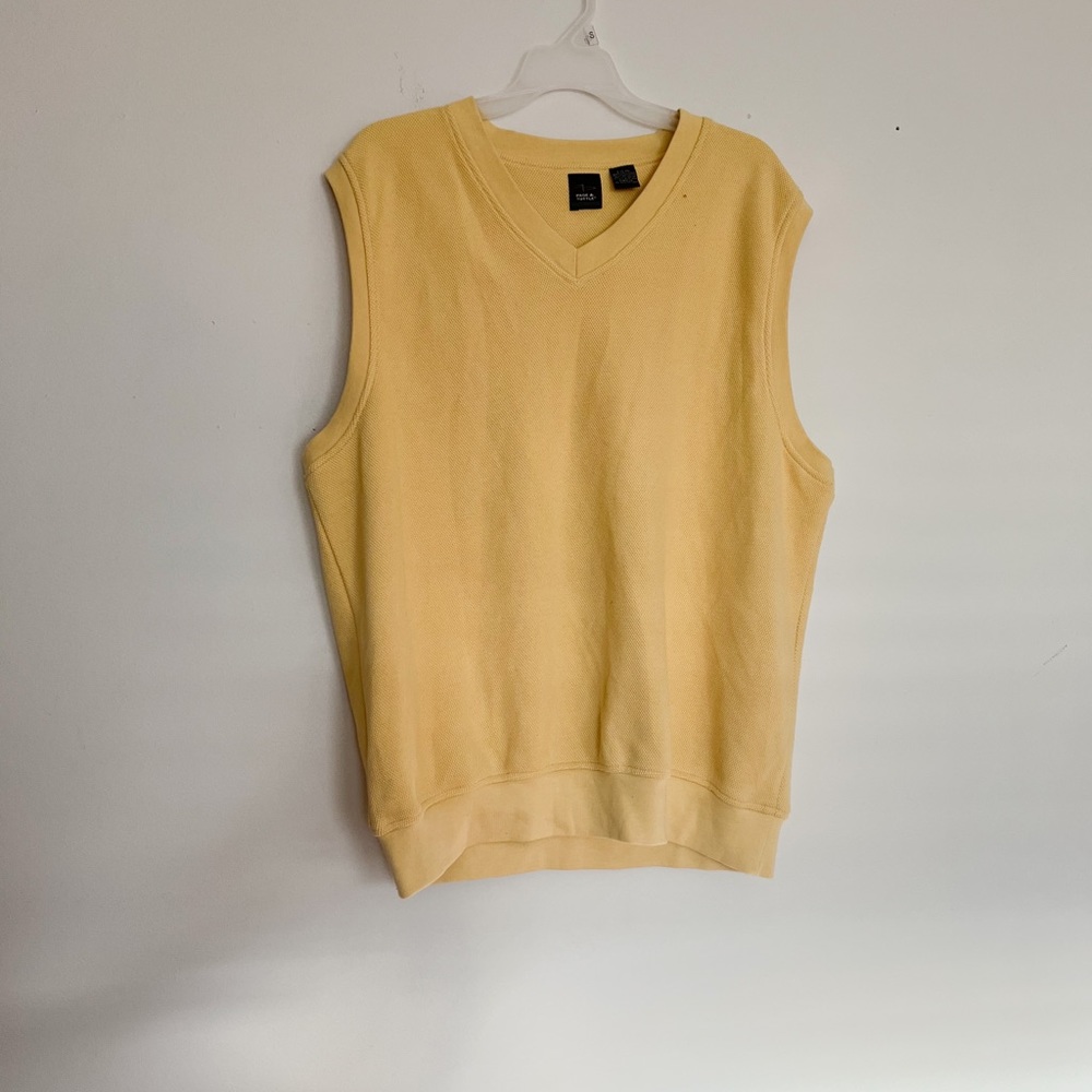 light yellow sweater vest